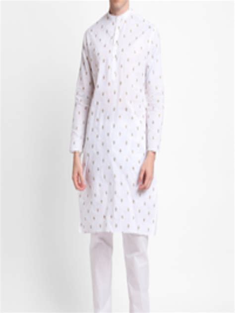 Buy DEVOILER Men White Floral Printed Kurta Kurtas For Men 20191246