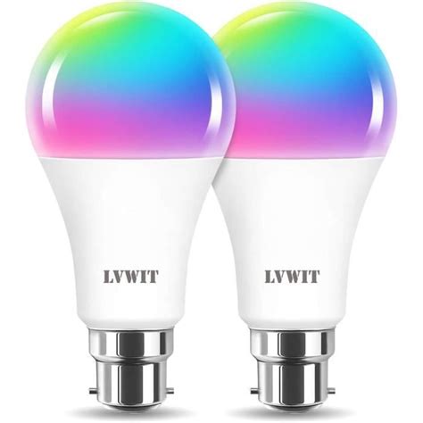 W Ampoule Led Rgb Intelligente Wifi B Variable Multicolore