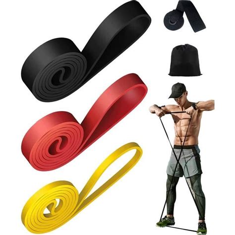 Bandes de Résistance Fitness 3 Pièces Bande Elastique Musculation