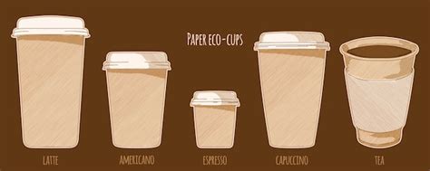 Premium Vector Paper Cups For Hot Drinks