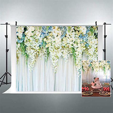 Getuscart Riyidecor Bridal Floral Wall Backdrop Romantic White Rose