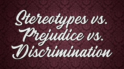 Stereotypes Prejudice And Discrimination What S The Difference