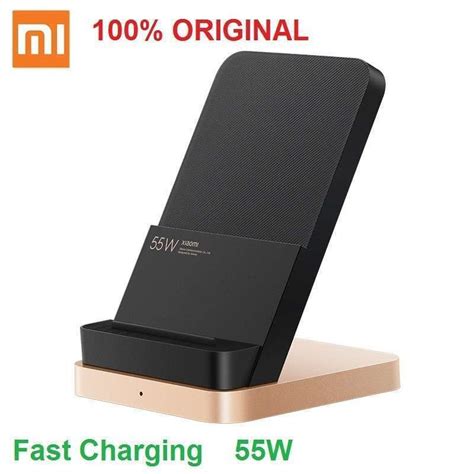 Jual XIAOMI 55W Vertical Air-Cooled Fast Wireless Charger - Hitam di ...