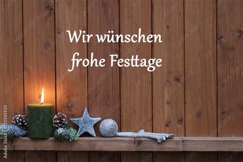 Wir W Nschen Frohe Festtage Stock Foto Adobe Stock