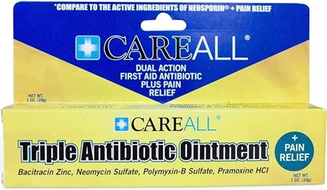 Amazon CareALL 1oz Triple Antibiotic Ointment Pain Relief Dual