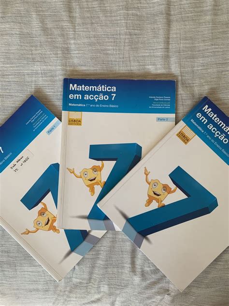 Conjunto De 2 Manuais Caderno De Exercicios De Matemática Do 7º Ano