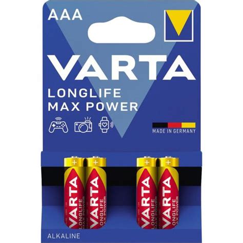 Varta Batterie Max Tech 04703101404 AAA Micro LR03 Online Kaufen