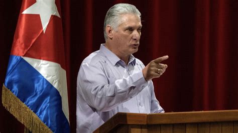 Cuba Presidente acusa a Estados Unidos de la crisis en el país