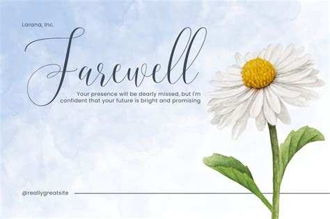 Page 2 Free Printable Farewell Card Templates To Personalize Online