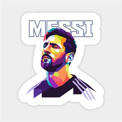 An Illustration Of Profesional Gootball Player Lionel Messi In Abstract