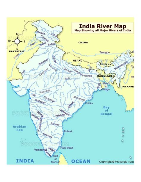 Indian Rivers Map PDF - Free Download