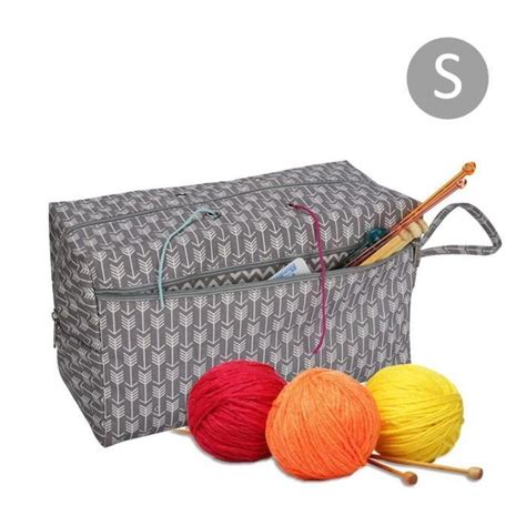 Sac Rangement A Tricoter Crochet Poche Organiseur Pelote De Laine