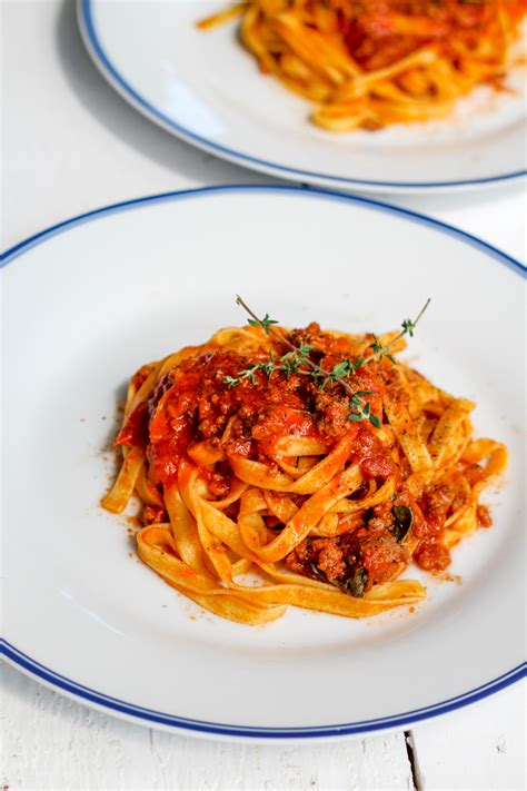 Fettuccine With Weeknight Lamb Ragù Savoring Italy