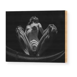 4913 Nude Woman Bending Over Mirror Wood Print By Chris Maher Pixels