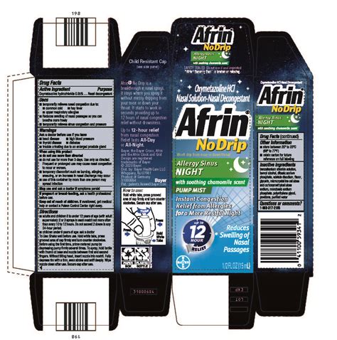 Ndc 11523 0034 Afrin Nodrip Allergy Sinus Night Images Packaging