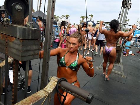 Bikini Beauties Show Off Their Physiques At Muscle Beach Memorial Day