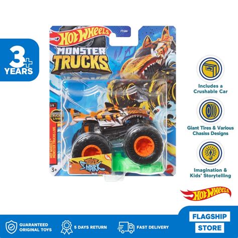 Jual Hot Wheels Monster Trucks Tiger Sharks Mainan Mobil Balap Shopee Indonesia