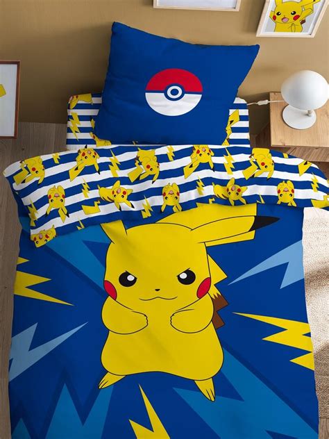 Parure De Lit Pokemon 1 Personne Bleu Kiabi 38 00