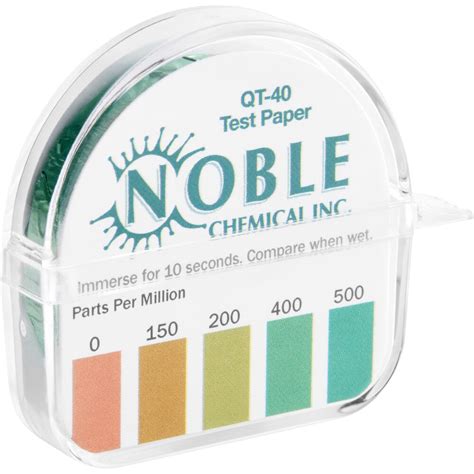 Noble Chemical Qt Quaternary Test Paper Dispenser Ppm