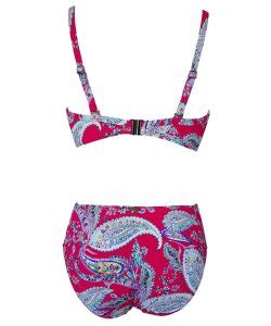 Moontide Swimwear Hot Paisley High Ruched Front Bikini Pant