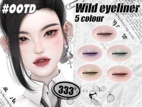 The Sims Resource Wild Eyeliner Eye Shadow Sims Asian Makeup