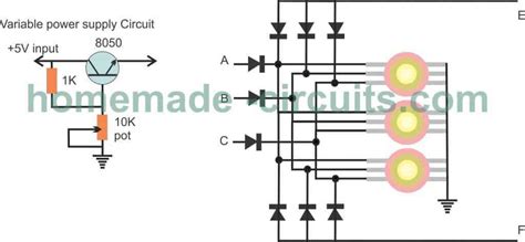 Simple RGB LED Color Mixer Circuit using LM317 IC | Homemade Circuit ...