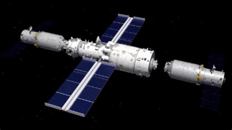 China S Tianzhou Cargo Spacecraft Docks With Space Station Cgtn