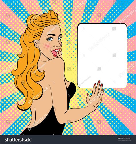 Sexy Surprised Blonde Pop Art Woman Stock Vector Royalty Free 737625613 Shutterstock