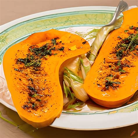 Recette de la Courge butternut poêlée aux herbes Epices et Délices