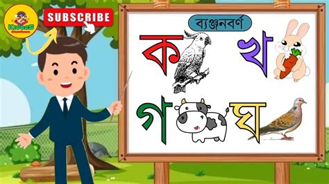 বযঞজনবরণ ক খ গ ঘ Bengali Alphabets for Children Bangla