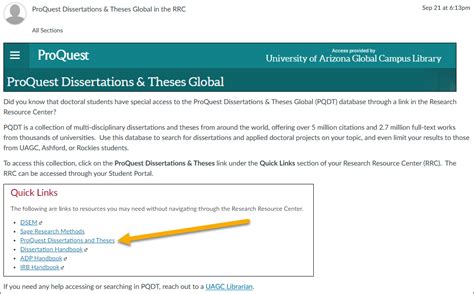 Proquest Dissertations Theses Global Announcement