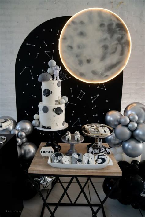 Kara S Party Ideas Monochrome Black White Space Party Kara S Party