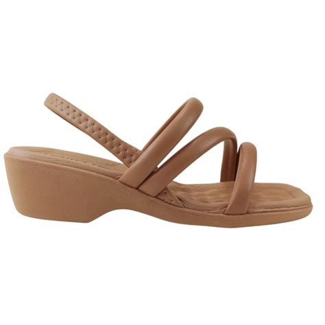 Sandália Beira Rio Napa Turim Pele Strech Nude Feminina Marrom