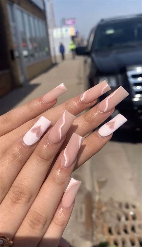 Simple Cute Valentines Nails Designs Acrylic Nails Nude Acrylic Nails Valentines Nails