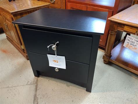 Black 2 Drawer Nightstand | Roth & Brader Furniture