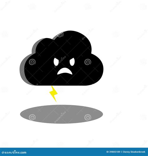 Angry Cloud Stock Illustration - Image: 39805189