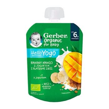 Gerber Organic Deser Banany Mango Z Jogurtem I P Atkami Zb Tubka