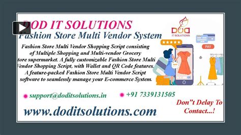 PPT Clothes Store Multi Vendor Script DOD IT SOLUTIONS PowerPoint