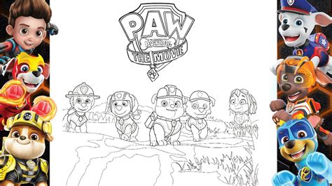 How To Draw Paw Patrol All Mighty Pups🐶drawing Rubble Marshall Zuma Rocky Skye🐶paw Patrol