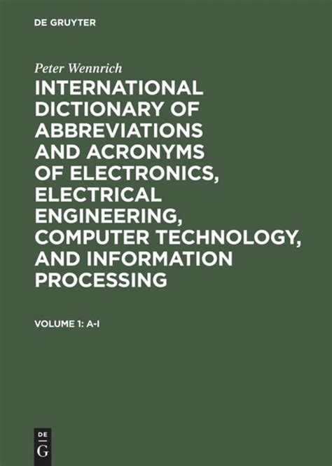 International Dictionary Of Abbreviations And Acronyms Of Electronics