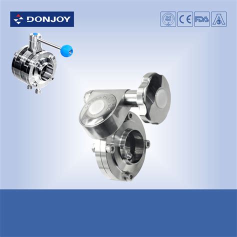 Donjoy Stianless Steel Manual Fine Tuning Sanitary Butterfly Valves