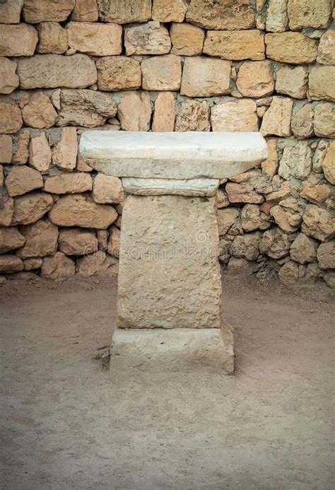 Ancient Altar Closeup Pagan Altar For Performing Ritual Sacrifices In