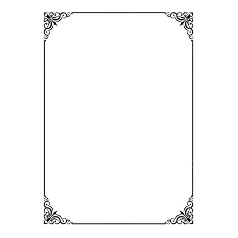 Rectangle Border Swirl Ornate Black, Rectangle Border, Borders ...