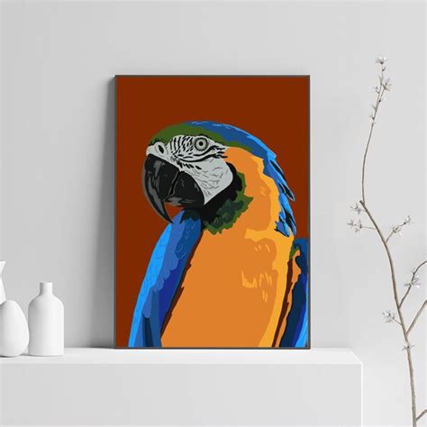 Macaw Poster Etsy