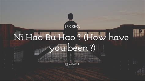 ERIC CHOU Ni Hao Bu Hao How Have You Been Lyrics Video YouTube