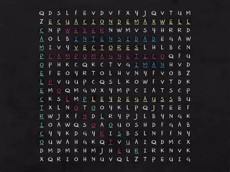 LEY DE GAUSS PARA EL CAMPO MAGNETICO Wordsearch