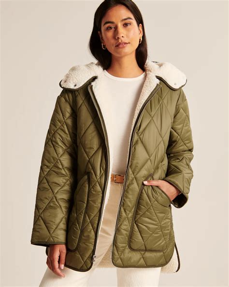 Abercrombie And Fitch Quilted Sherpa Liner Jacket