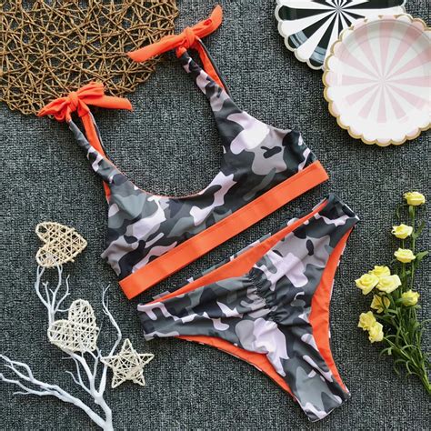 Camouflage Green Bikini Set Swimsuits Women Sexy Army Bikinis Camo