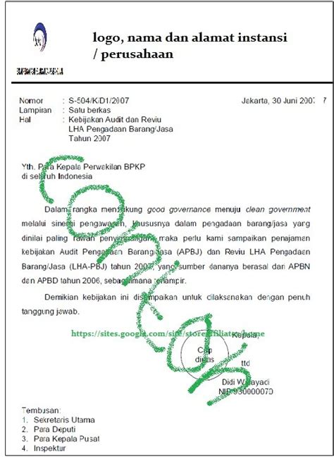 Contoh Surat Lampiran 56 Koleksi Gambar