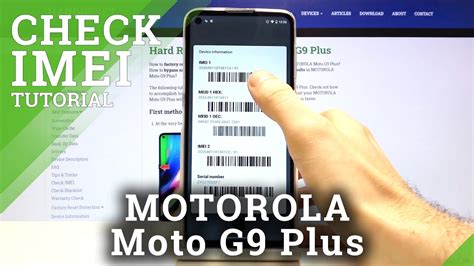 How To Locate IMEI Serial Number In MOTOROLA Moto G9 Plus IMEI